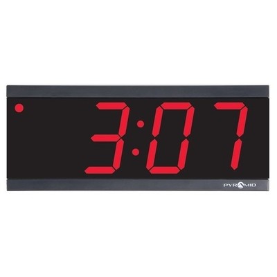 Pyramid 9D34BR Digital Synchronized Wall Clock 3'' Red LED Commercial Tested