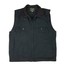 Wyoming Traders Conceal Carry Mens Medium Black Canvas Western Ranch Vest