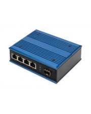 DIGITUS Industrial Ethernet Switch 4-Port 10/100/1000Base-TX DC 48-57V 1 Gbps