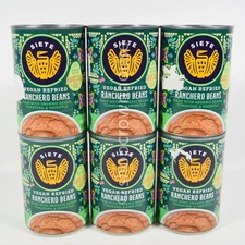 6 Siete Organic Vegan Refried Beans 16 oz - RANCHERO BEANS 05/23/2026+