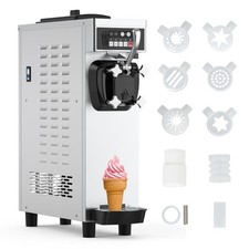 Commercial Soft Serve Ice Cream Machine 7L Hopper 1200W 4.7-5.8Gal/h Auto-Clean