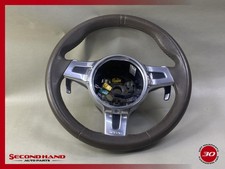 11-14 Porsche Cayenne 958 Steering Wheel w/ Paddle Shifters Leather Espresso