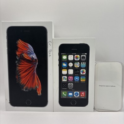 Empty iPhone 6s Plus & 5s 32GB Space Grey, iPod Nano 7th Gen 16GB Silver Boxes