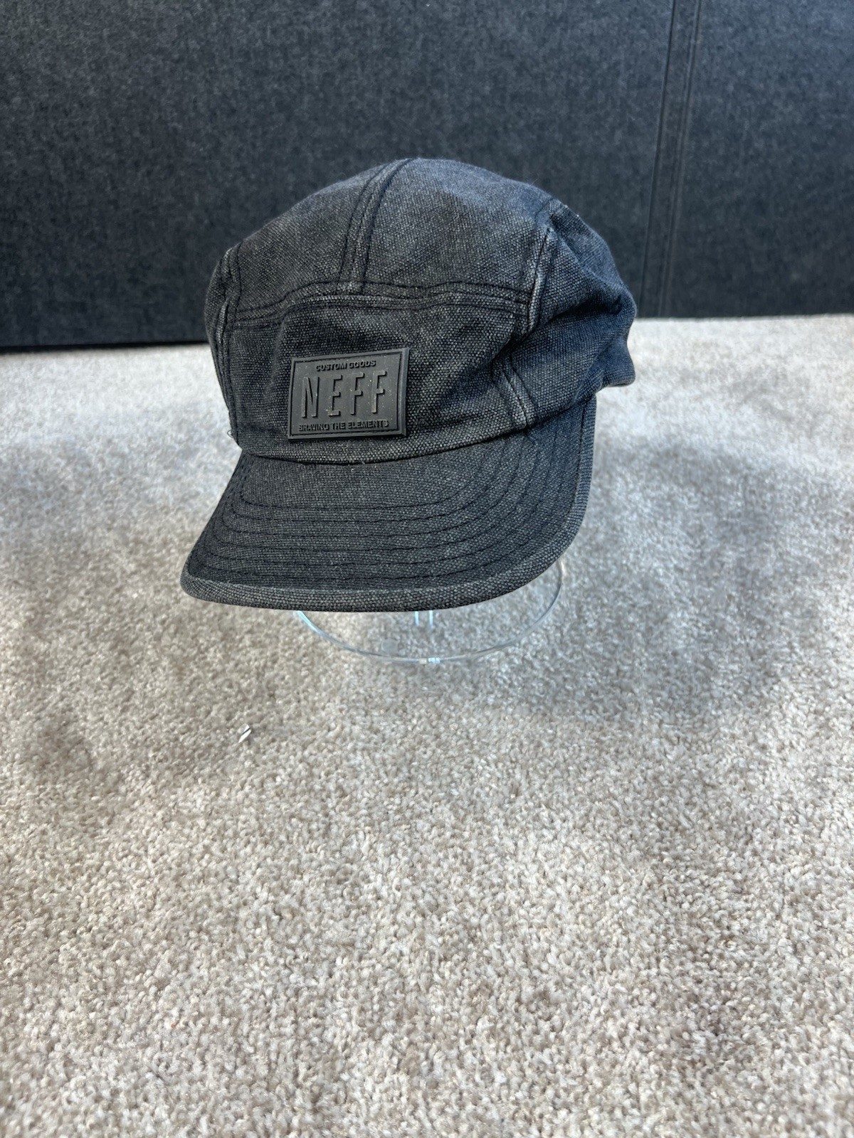 NEFF Snapback Hat Black Patch Logo Adjustable Cap… - image 1