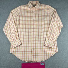 Banana Republic Shirt Medium White Colorful Casual Button Up Long Sleeve Mens