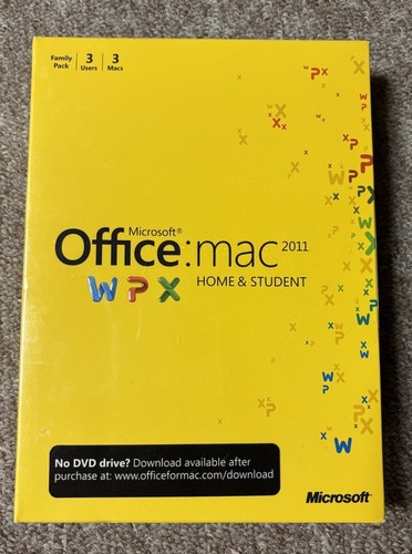 Microsoft Office MAC 2011 dla Użytkowników Domowych i Uczniów z kluczem produktu pakiet rodzinny zapieczętowany