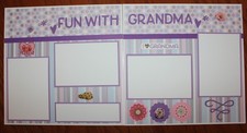 Grandma scrapbook pages 2 each 12 x 12 "Fun With Grandma" handmade and assembled