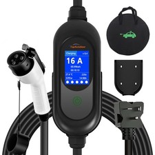 Level 1 Level 2 EV Charger, 16 Amp 110-240V Portable Electric Car Charger, LC...
