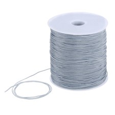 1mm Nylon Satin Cord 305 Yards Bracelet String Beading Thread, Dark Gray