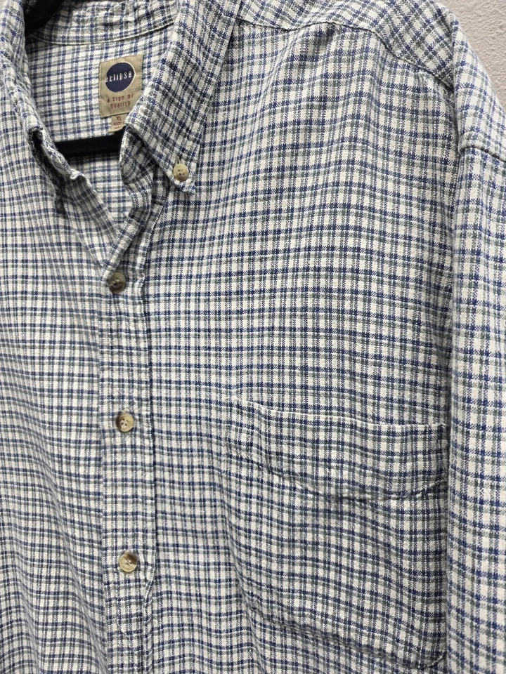 Eclipse Shirt Mens XL Plaid Button Down Long Sleeve Pocket Casual Workwear - Image 2 of 4