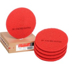 3M 7000000662 3M153; Buffer Pad 5100 17" 5/Case Red