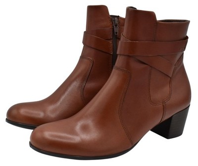 ECCO EU 39 US 8-8.5 Shape M35 Ankle Cognac Leather Ankle Booties Boots Shoes