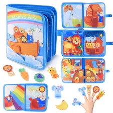 Noah  s Ark Busy Book for Toddlers 1-3, Montessori Quiet Book with 20 Activiti...