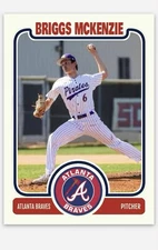 Briggs Mckenzie 2025 MLB Draft Novelty Baseball Card! Atlanta Braves