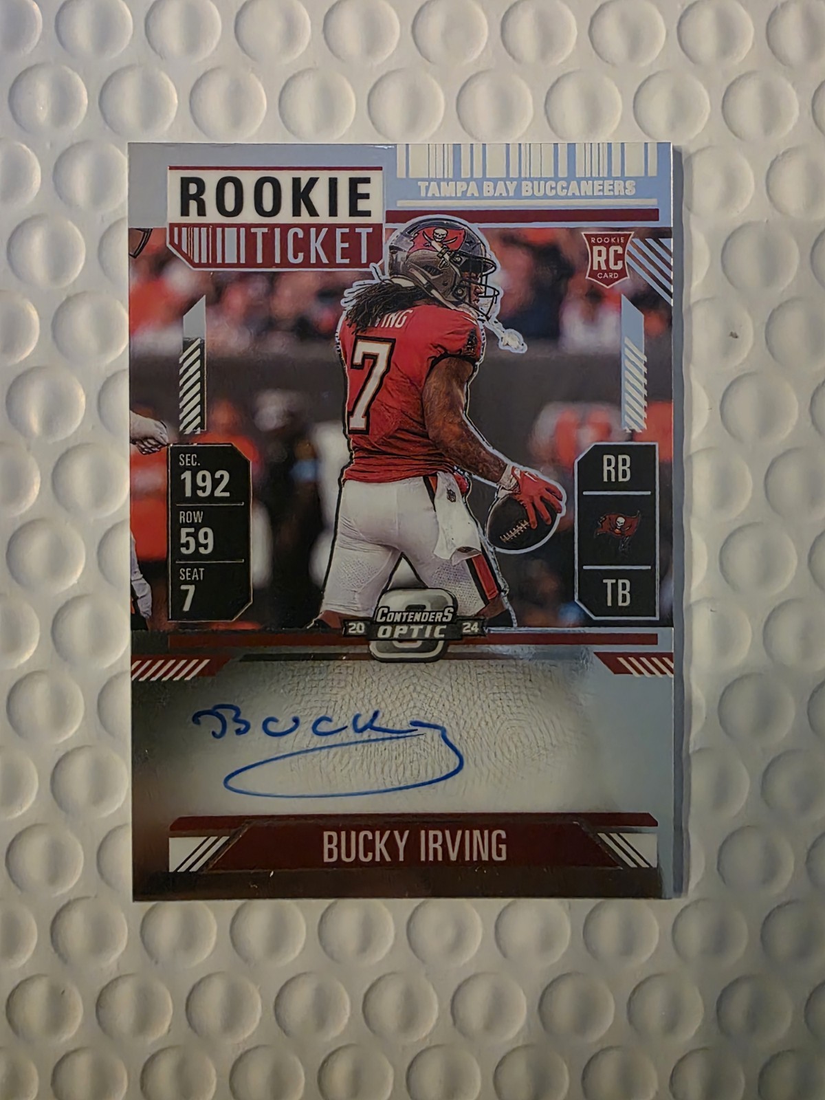 2024 Panini Contenders Optic Rookie Ticket Autographs Bucky Irving #122