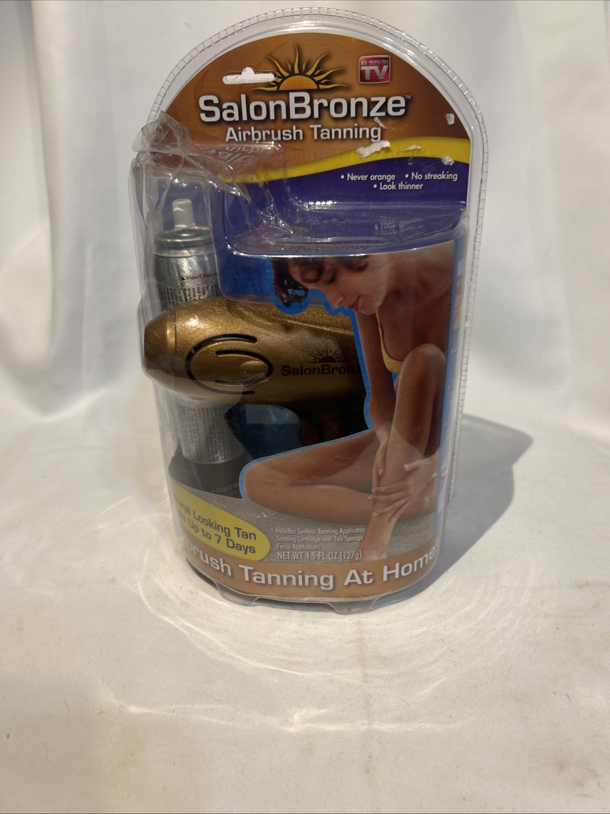 Salon Bronze Airbrush Tanning Kit Spray Gun and Large 4.5 Ounce Cartridge NEW
