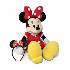 Disney Parks Minnie Mouse Jumbo 27 Plush Red PolkaDot Dress Bow Headband Ears