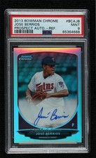 2013 Bowman Chrome Prospects Refractor 262/500 Jose Berrios PSA 9 MINT Auto b7i