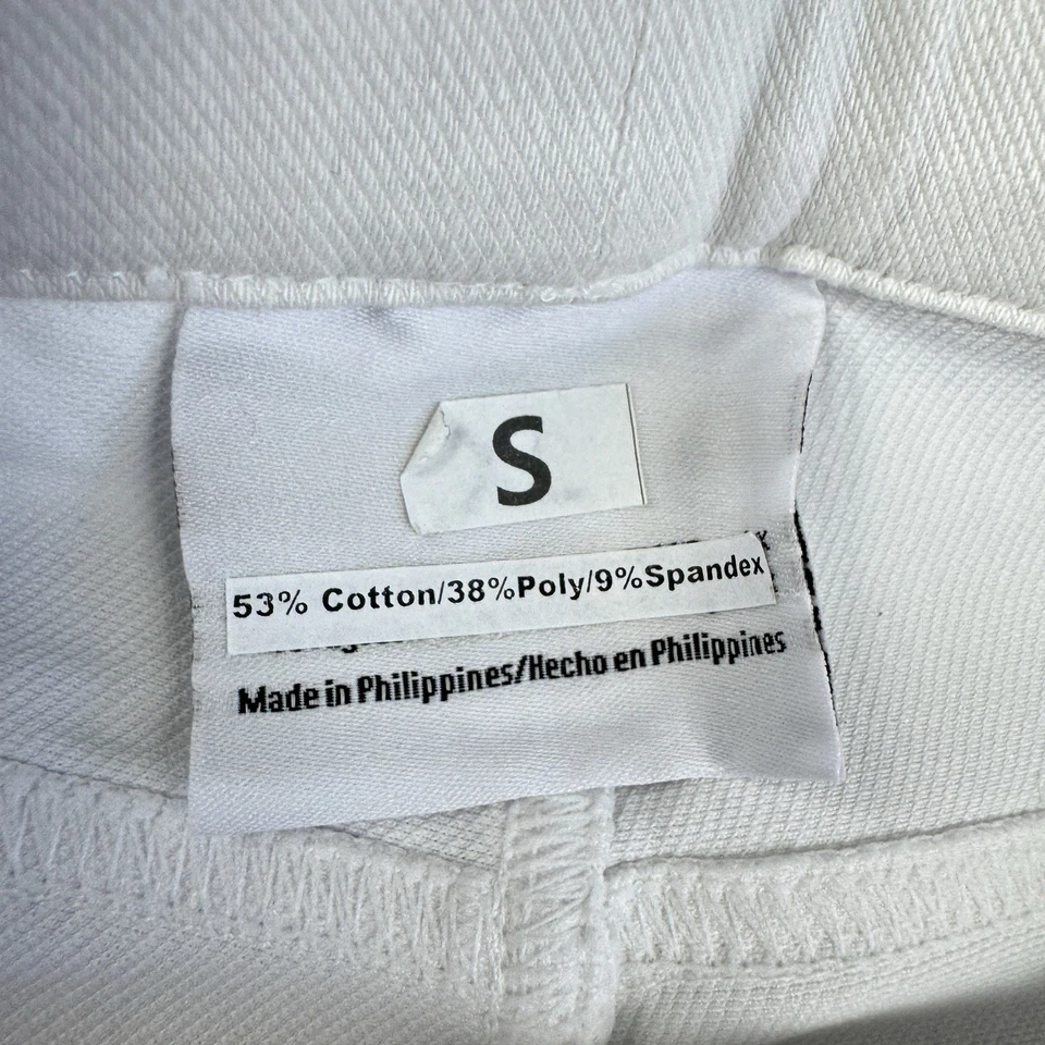 No Nonsense White Denim Capri Pants Womens Size S Back Pockets Stretch - Image 3 of 4