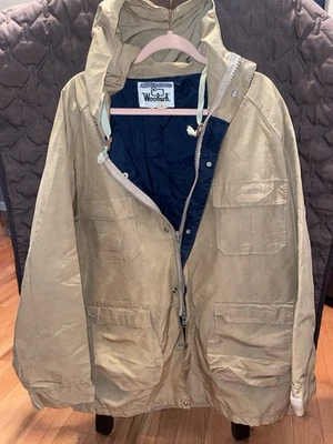 Vintage Woolrich Field Jacket Parka Tan Made In USA L with Hood - Image 1 of 4