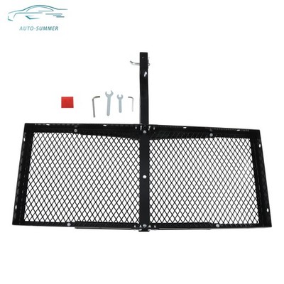Black Hitch Mount Cargo Rack Carrier 48'×20'×3.5' 500LB Capacity In 2in Receiver
