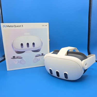 Meta Quest 3 512GB VR Headset Only S3A Tested Working Scratch Free Lenses