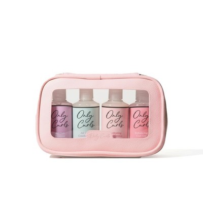 Only Curls On the Go Travel Set, Mini Curl Defining Kit, Nourishing Pink 