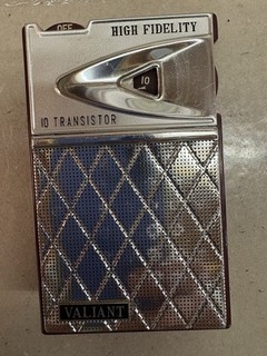 Vintage Valiant Transistor Radio with Case