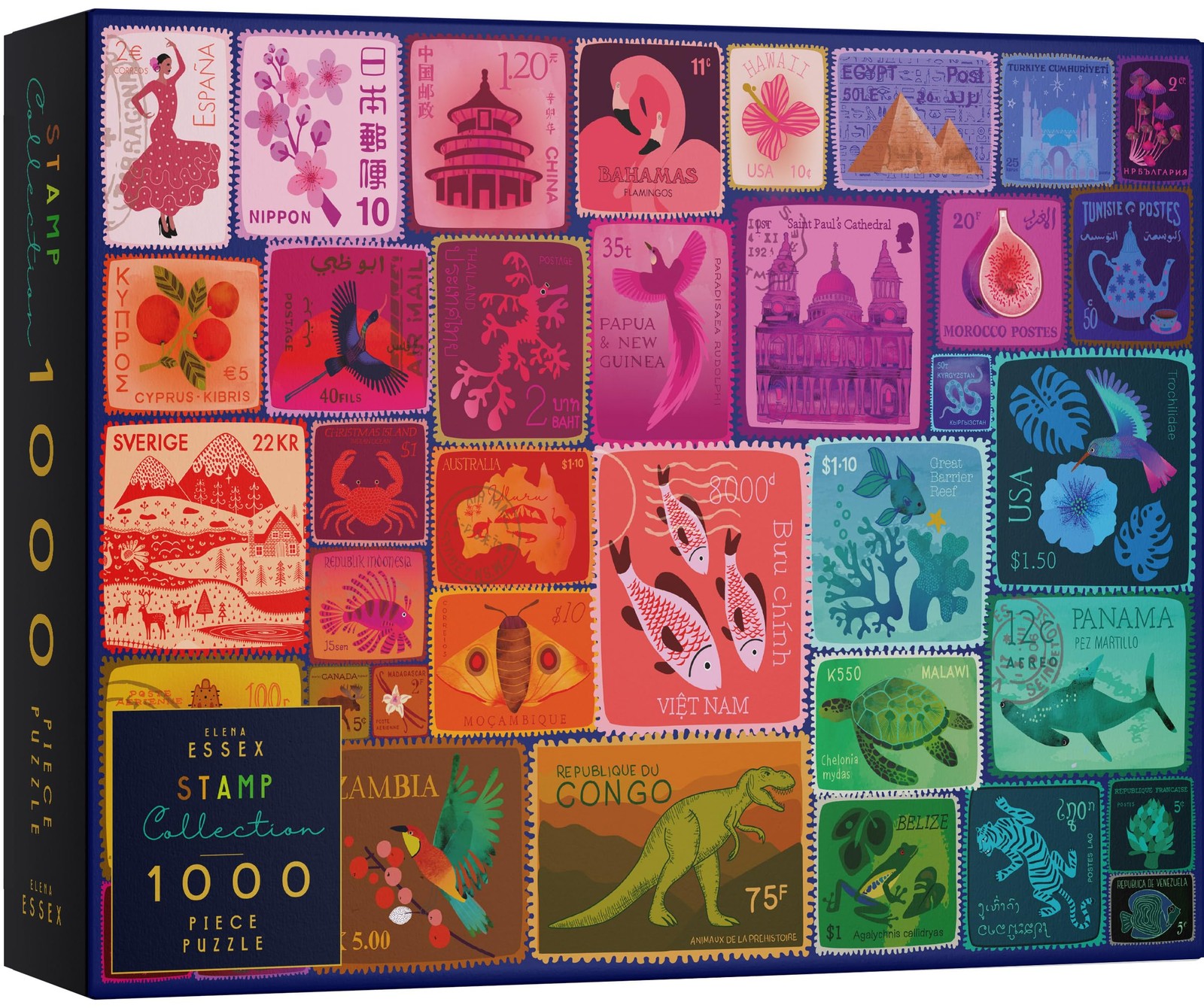 Elena Essex 1000 piece jigsaw puzzles for adults - Stamp Collection/jigsaw puzzl