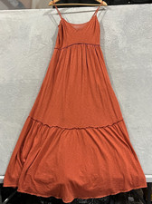 American Eagle Tiered Maxi Dress Small Terracotta Boho Fairy Hippie Whimsigoth
