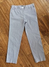 Talbots Hampshire Ankle Pant Women's 6 Petite Teatime Stripe Stretch Preppy