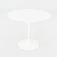2016 Eero Saarinen for Knoll Tulip Dining Table White Laminate Top 36" 5x Avail