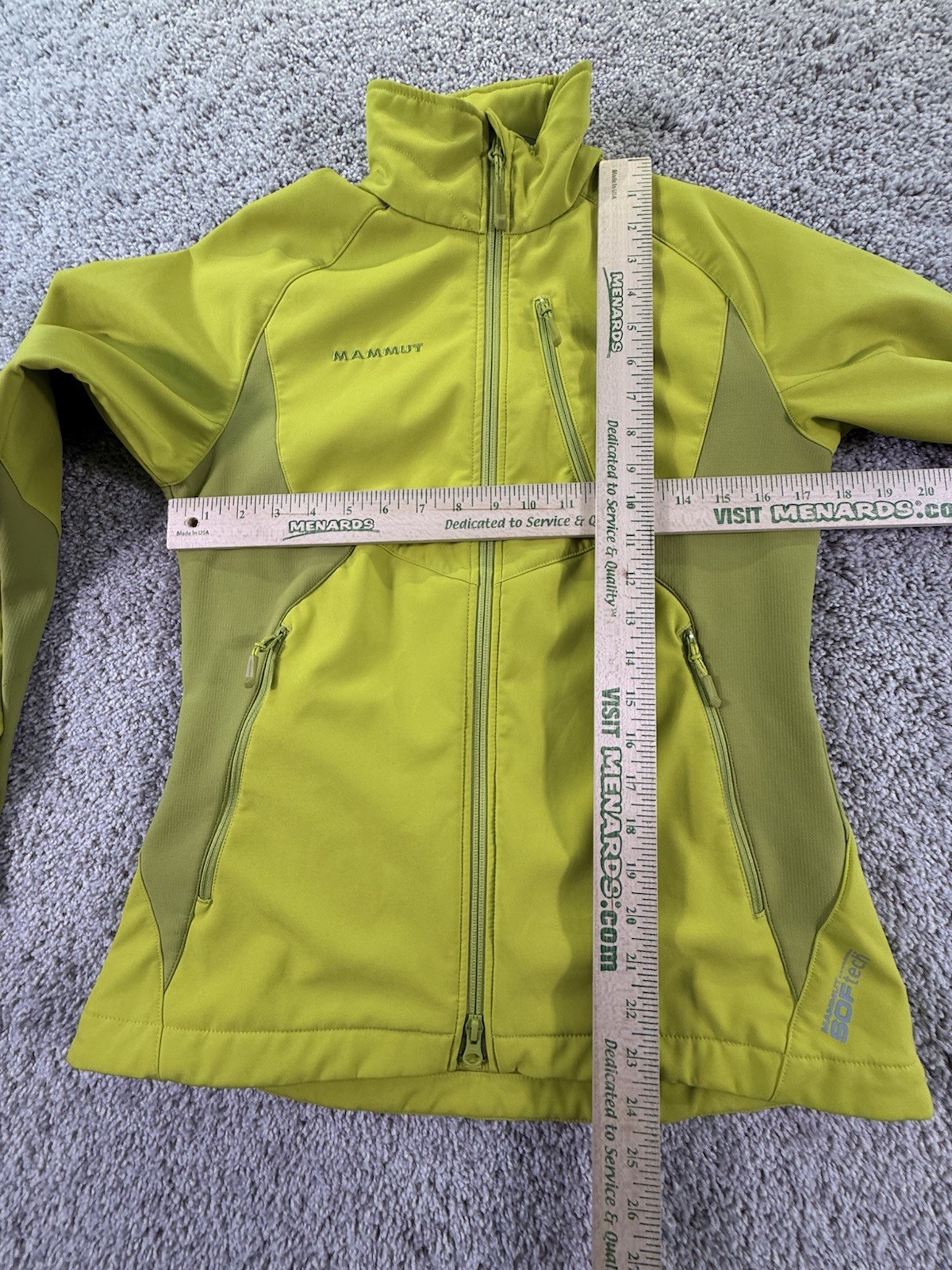 Mammut SofTech Jacket Womens Small Full Zip Green… - image 9