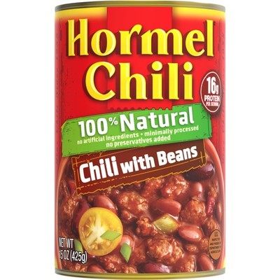 HORMEL Natural Chili with Beans, 15 Ounce (Pack of 12) 15