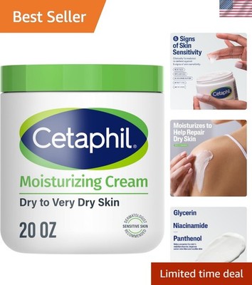 20 oz Nourishing Cream for Dry Skin - Fragrance Free,  Hydration & Repair
