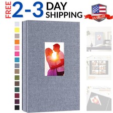 Photo Album for 4x6 300 Photos Linen Cover Photo Book for Family Wedding Anni...