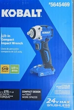 NEW IN BOX Kobalt KCIW 224B-03 24V 1/2" Brushless Compact Impact Wrench