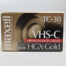 Maxell HGX-Gold TC-30 VHS-C Camcorder Tapes Lot of 4 Sealed