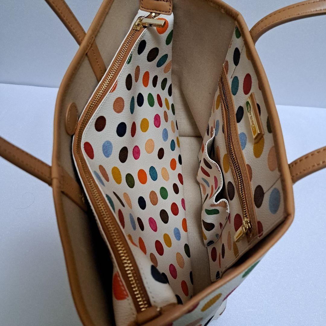 TORY BURCH Dot Pattern Multicolor Leather Tote Ba… - image 3