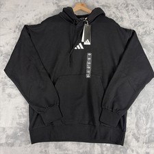 Adidas Hooded Sweatshirt Fleece Essentioals Cozy Black JE3807 Size XL NWT