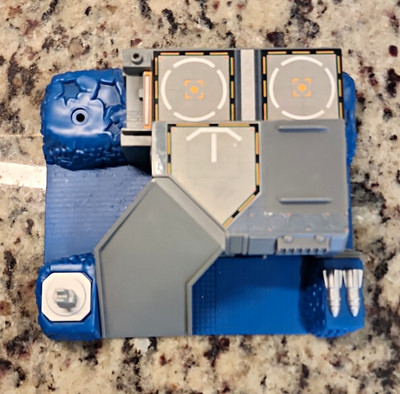 Galoob 1993 Blue/Gray Plastic Micromachines Playset Base Platform Incomplete