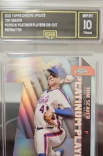 2021 Topps Chrome Platinum Players Die-Cut Tom Seaver Refractor-Gem Mint 10-Mets