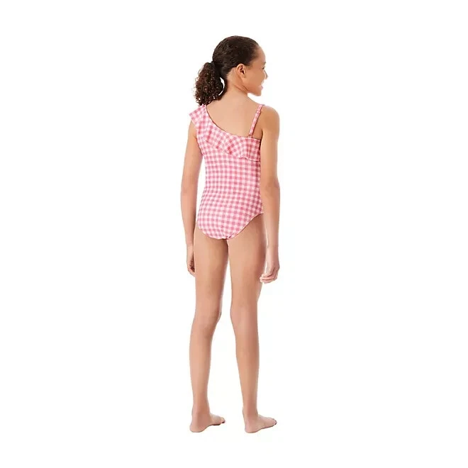 Traje de baño asimétrico de una pieza Member's Mark para niñas talla S 6/6X rosa Foto 2 de 4