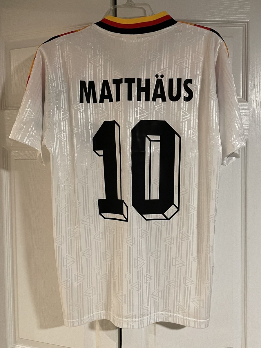1994 ドイツ代表 10番 マテウス Matthäus ユニフォーム Germany Lothar Matthäus Jersey 94 World Cup White Mens