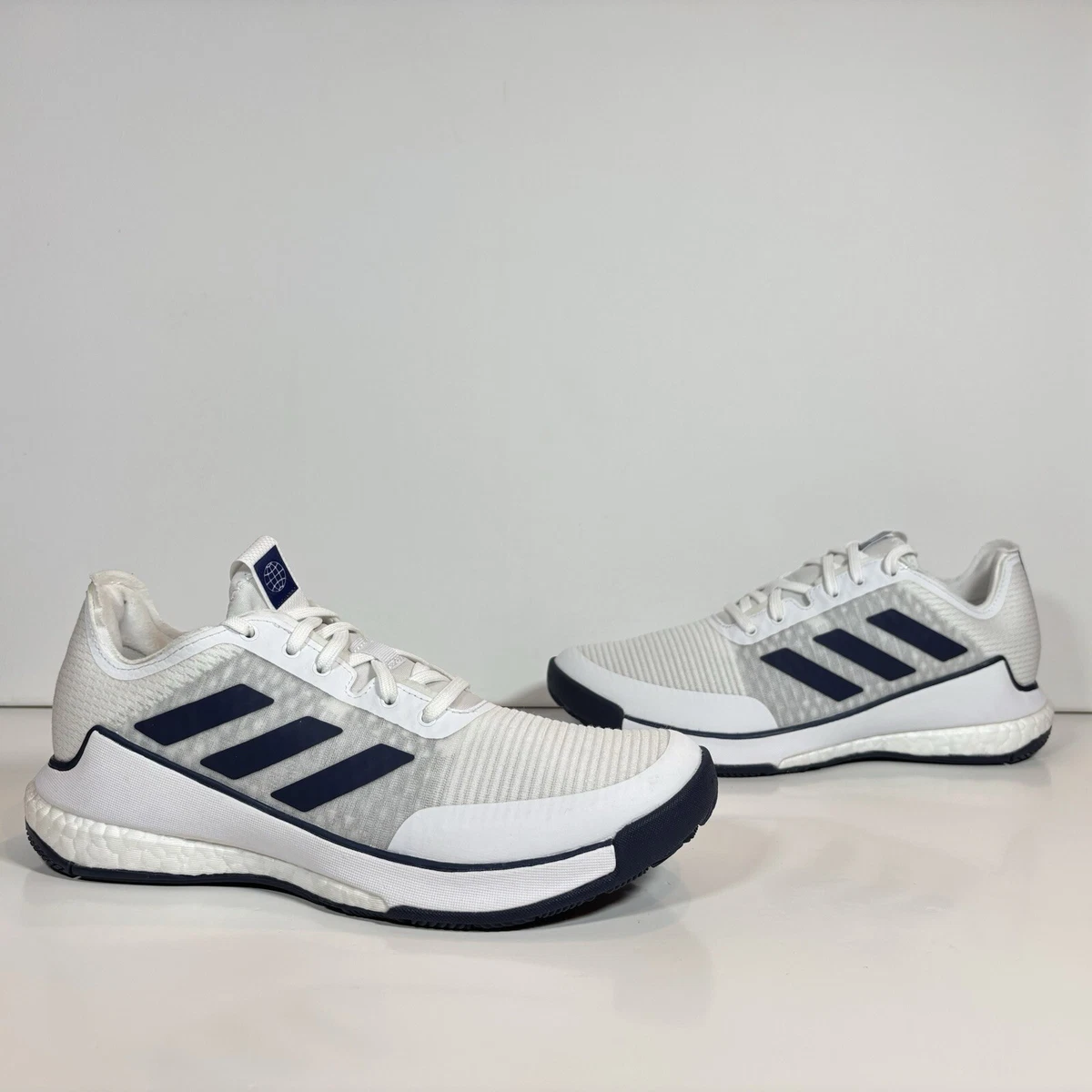 adidas gazelle silver green womens adidas Women's Crazyflight 6 Mid Volleyball Shoe White/Silver / 13 main image 1