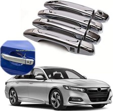 For 2018-2022 Honda Accord Chrome Door Handle Covers Overlay With Front Smartkey