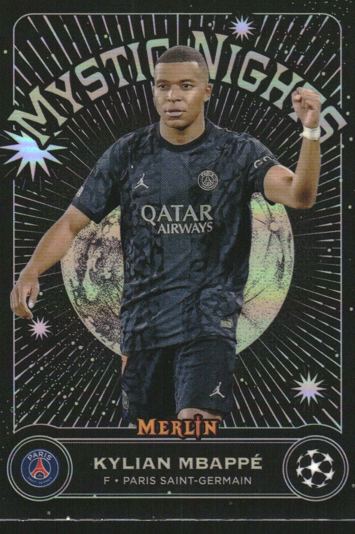 2023-24 Topps Merlin UEFA Club Competitions - Mystic Nights #MN-2 Kylian Mbappe