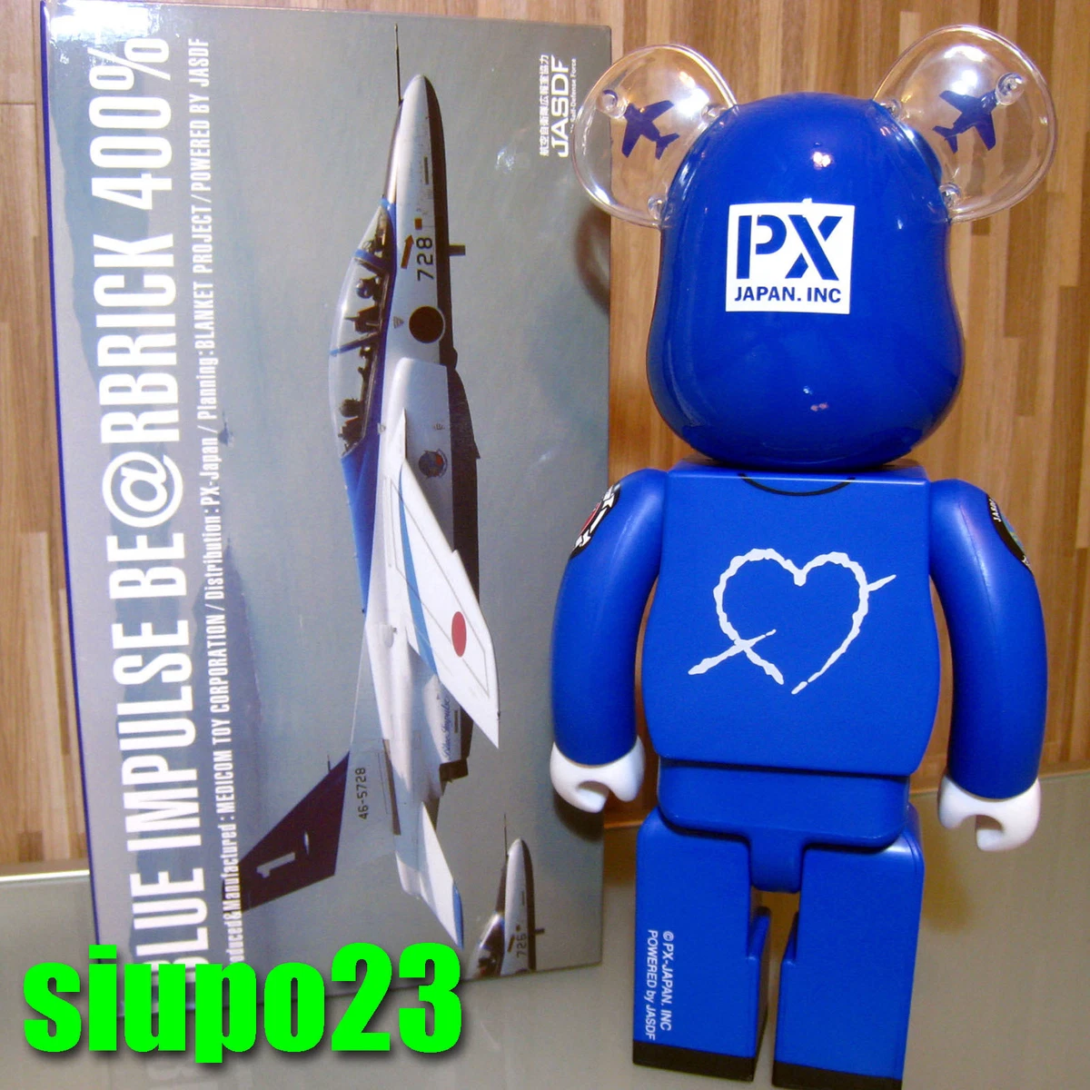 Medicom 400% Bearbrick ~ JASDF Blue Impulse Be@rbrick