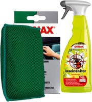 1X 750Ml Sonax Insektenstar Entferner Reiniger + Sonax Lack UND Insektenschwamm
