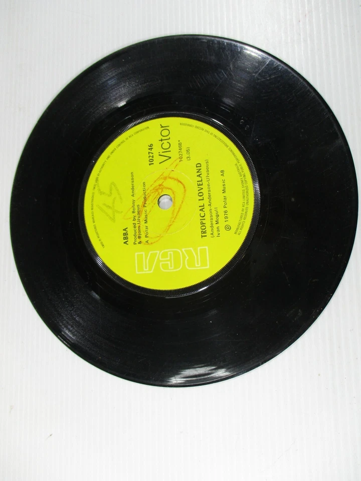 ABBA 45RPM Fernado/Tropical Island 1976 Polar Music In Good Condition Tested - Image 3 of 4
